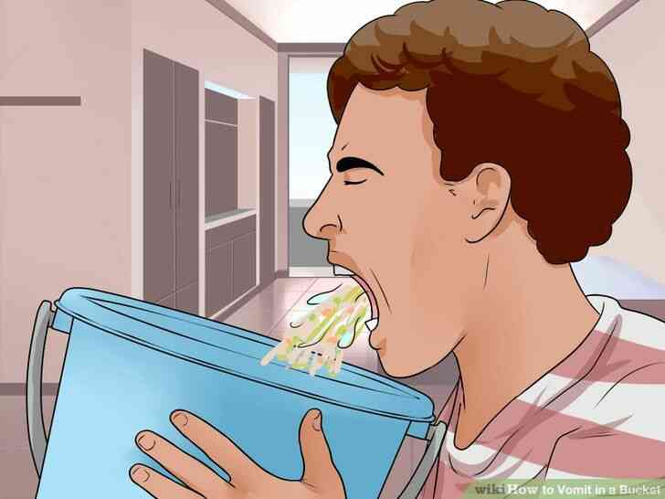 Image intitulée Vomir dans un Seau à l